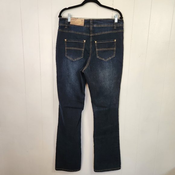 Penningtons Bootcut Jeans DC Dark Wash Stretchy High Waisted Rise Long Tall New - Picture 4 of 14